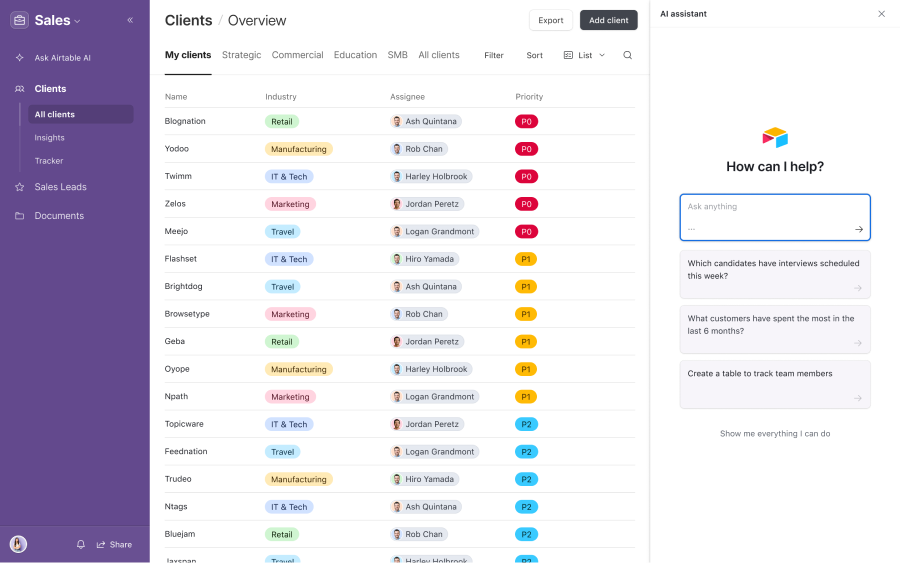 Airtable work sample 2