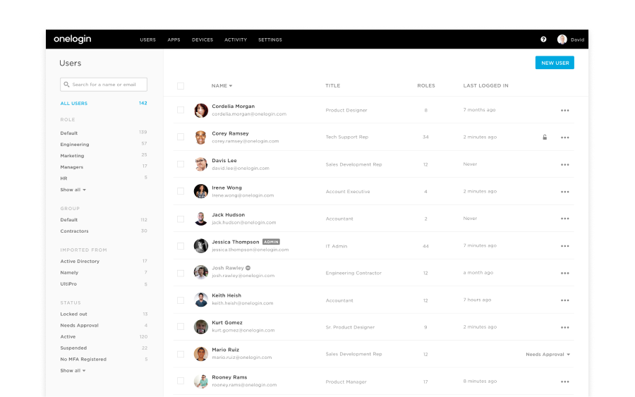 OneLogin work sample 3